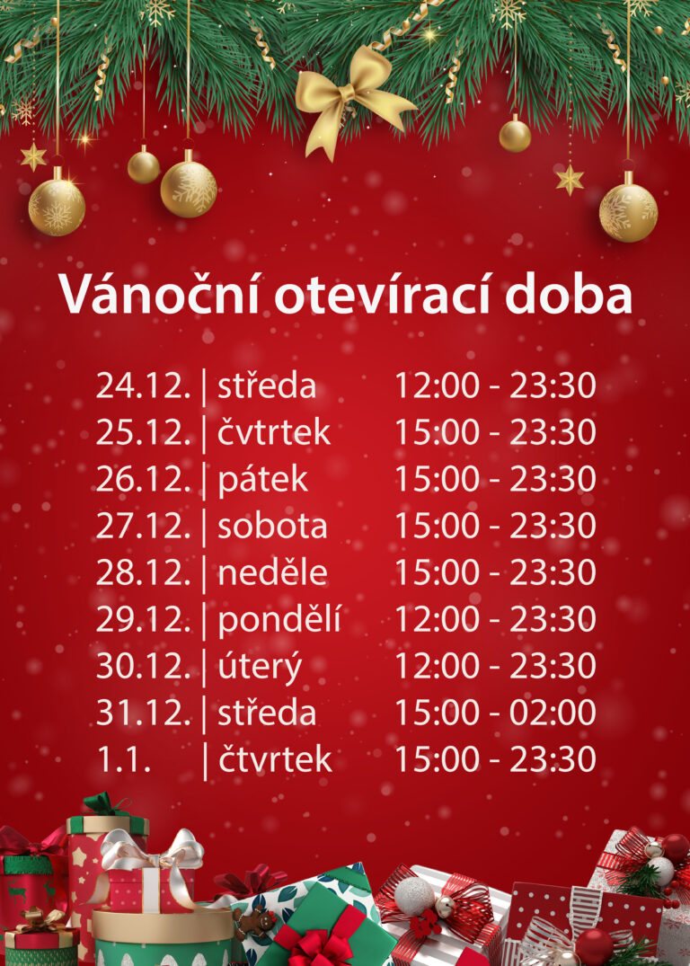 Vánoční otevírací doba 2025